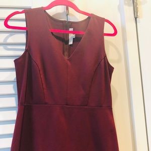 Loft Maroon A-Line Dress
